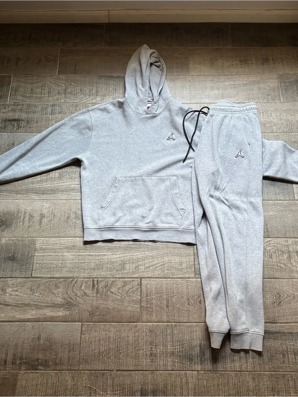 Jordan Light Gray Hoodie & Sweatpants Set